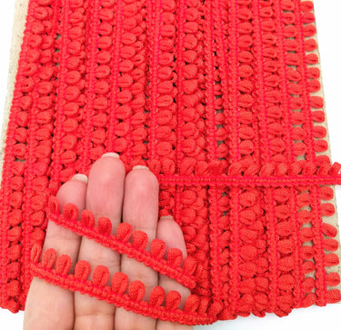 Red Thread Lace, 9 Yards, Embroidery Lace Trims